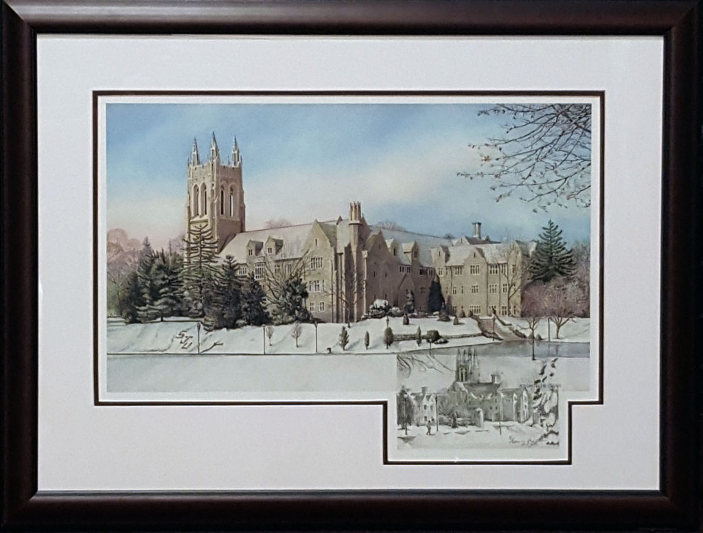 Framed Saint Josephs II remarqued print